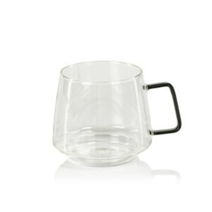 Colored Handle Glass Tea & Coffee Mug