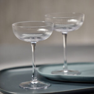Ribbed Martini Glass Set of 4